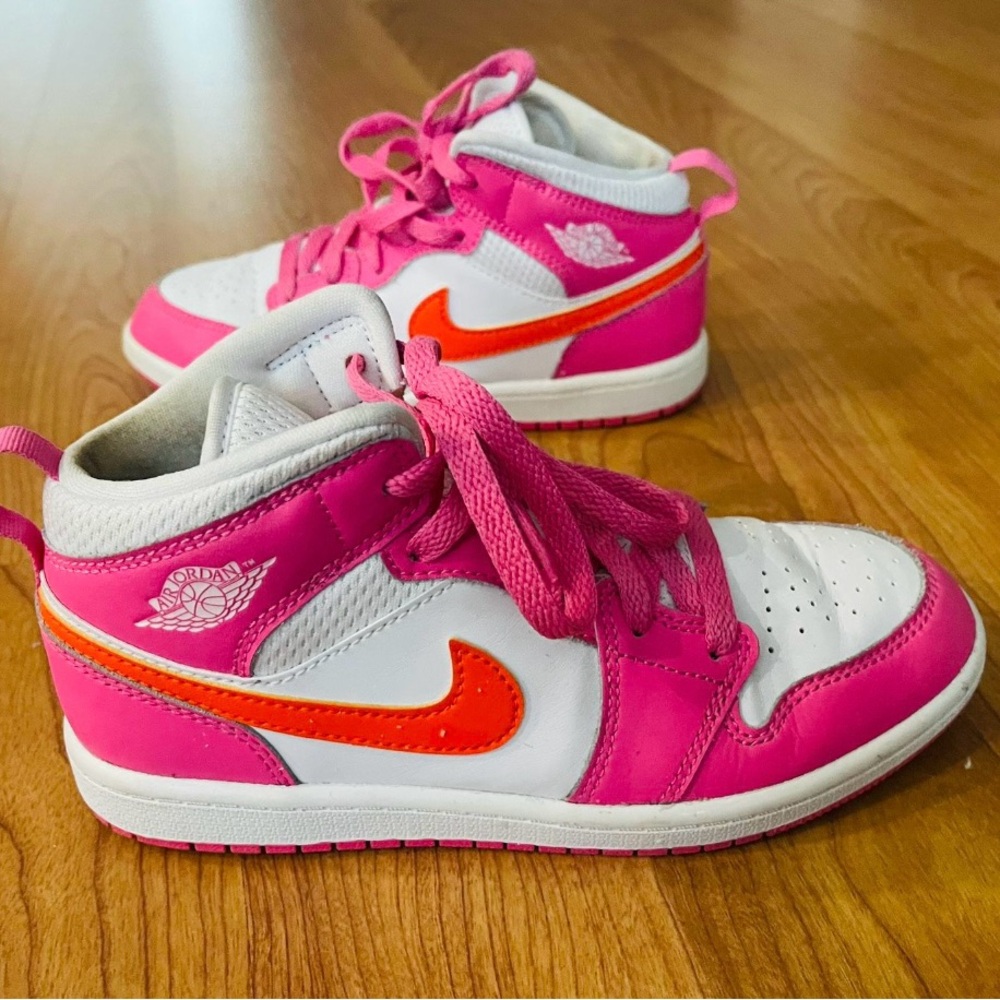 Nike Air Jordan 1 Mid GS 'Pinksicle Orange Youth Size 2.5